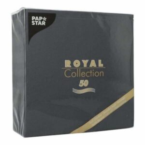 Serwetki PAPSTAR Royal Collection 40x40 czarny opakowanie 50szt