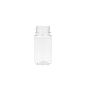 Butelka rPET okrągła Shot 100ml gwint 38 mm 2 start, op.320szt. TnP
