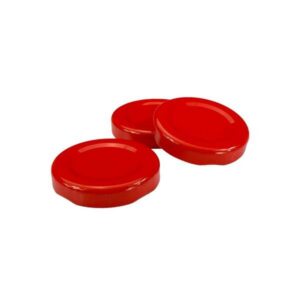 Nakrętka metal fi43 słoik/butelki czerwo (k/3100)