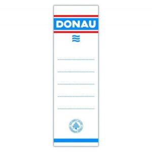 Etykiety wsuwane do segregatora DONAU, 48x153mm, dwustronne, 20szt.