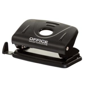 Dziurkacz OFFICE PRODUCTS, dziurkuje do 12 kartek, metal, czarny