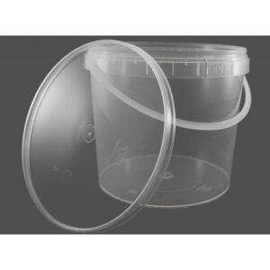 Wiaderko 3l transparentne + pokrywka op.15szt.