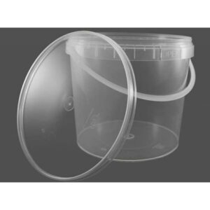 Wiaderko 5l transparentne + pokrywka op.10szt.