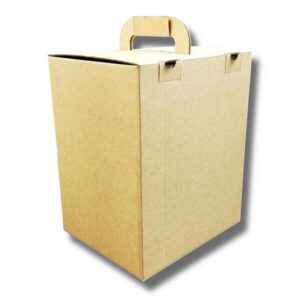 Pudełko z uchwytem składanym na płasko DIETA BOX na pojemniki obiadowe, 190x230x285mm op. 50 sztuk