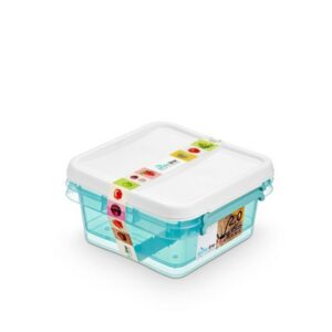 Zestaw pojemników ORPLAST, Arctic line b ox, kwadratowe, 2x2l, niebieski transpar op. 1 szt.