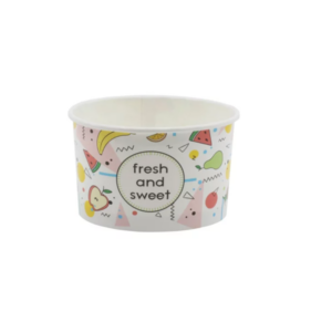 Miseczka PAP/PE do lodów 245ml Fresh and Sweet op.25szt. śr.93mm (k/24)