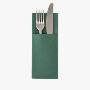 Etui na sztućce serwetka ciemna zieleń op.50szt. (k/6) 40x30cm