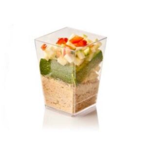 FINGERFOOD - kubek KUBIK 160 ml PS transparentny op. 50 sztuk