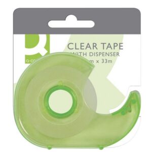 Taśma biurowa z dyspenserem Q-CONNECT, 19mm, 33m, mix kolorów