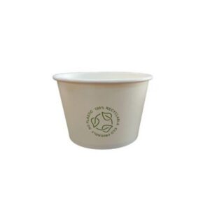 Pojemnik papierowy biały 500ml op.50szt. (k/15) średnica 115mm NO PLASTIC zupa, sałatki, lody