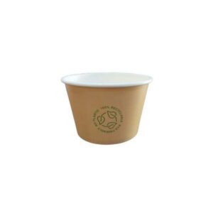 Pojemnik papierowy brązowy 500ml op.50szt. (k/15) średnica 115mm NO PLASTIC zupa, sałatka, lody