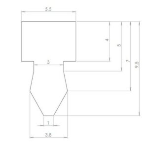 Silikon do ramek/matryc T 5,5x3,8mm do RK 1900
