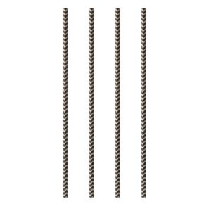 Słomki papierowe 6mm dł.20cm ZigZag black op. 100 sztuk