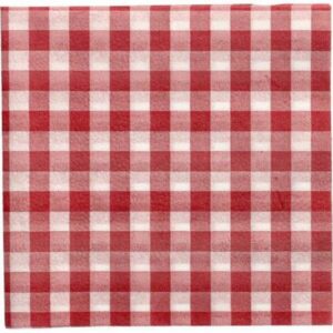 Serwetki 33x33 1W czerwona kratka op.100szt. 1/4 Vichy Karo" (k/10)"