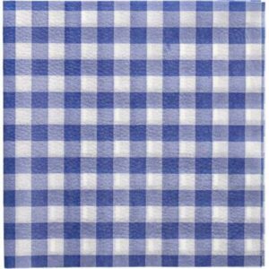 Serwetki 33x33 1W niebieska kratka op.100szt 1/4 Vichy Karo" (k/10)"