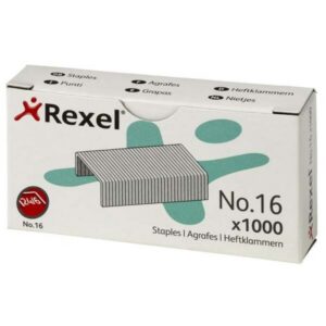 Zszywki REXEL nr 16, 24/6, 1000szt., srebrne