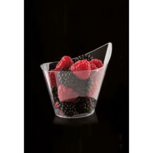 FINGERFOOD - kubek GOCCIA 11,2x7,2x8cm 200 ml transparentny PS op. 50 sztuk