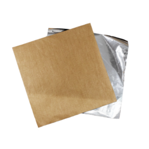 Arkusze aluminiowe 30x30cm op.1000szt. papier brązowy+aluminium, gramatura 55g/m2, 4,92 kg. TnP (55088)