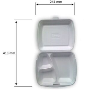 Pojemnik obiadowy styropianowy menubox, lunchbox III-dzielny Pack Klaipėda op. 125 sztuk