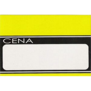 Cena laminowana duża czerwona A7 10x7,5cm