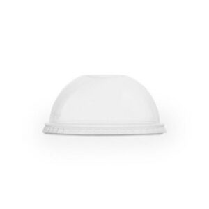 Dekiel do kubka PLA wypukły bez otworu śr.96mm VEGWARE, biodegradowalny op. 50 sztuk