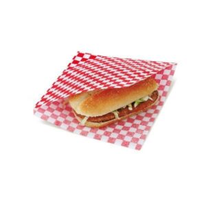 KEBAB koperta papierowa KRATKA CZERWONA 160x170mm opakowanie 500szt