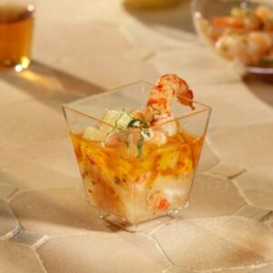 FINGERFOOD - pucharek 50ml PS 5x4,5x4,5cm krystaliczne op. 50 sztuk