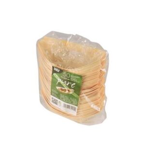 FINGERFOOD - miseczki z drewna 14xh.8,2cm "łódka" op. 50 sztuk