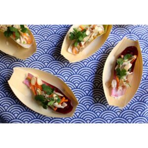 FINGERFOOD - miseczki z drewna 310x117xh. 25mm "łódka" op. 50 sztuk