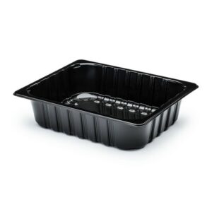 Pojemnik do zgrzewu 324x264x80mm czarny PP niedzielony 4600ml op. 95 sztuk