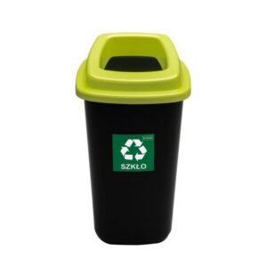 Kosz SORT BIN 90l SZKŁO zielona pokrywa