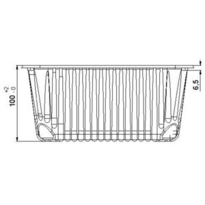 Tacka PP 227x178x100 transp żebrowana G 0186 wysoki op. 380 sztuk