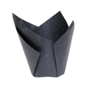 Papilotki TULIPANKI czarne op. 180szt 50x80mm, 60gsm