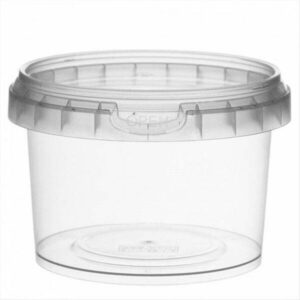 Pojemnik PP okrągły 280ml z pokrywką fi.9,5x6,5cm transparent, op. 400 kpl.