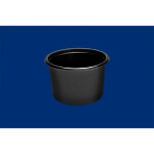 Pojemnik okrągły czarny fi115mm - surówka, gorący sos, zupa 350 ml op. 50 sztuk