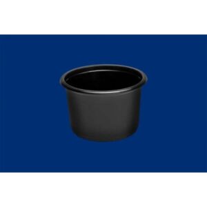 Pojemnik okrągły czarny fi115mm - surówka, gorący sos, zupa 450ml op. 50 sztuk