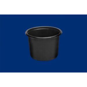 Pojemnik okrągły fi115mm, czarny - surówka, gorący sos, zupa 500ml op. 50 sztuk
