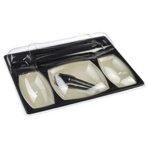 Lunch Set - Essential L 3xtalerzyki rPET 440x340x60mm, 15 kpl. recykling (k/4)