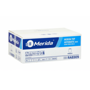 MERIDA ręczniki papierowe w roli z adaptorem TOP AUTOMATIC MAXI, białe, średnica 19 cm, długość 140 m, dwuwarstwowe, (k/6)