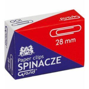 Spinacze biurowe okrągłe GRAND 28 mm op. 100 sztuk