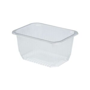 Pojemnik garmażeryjny do zgrzewu 1450ml 18,7x13,5xh.9,3 cm bezbarwny, niedzielony, żebrowany, op. 576 sztuk