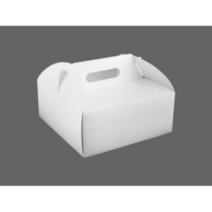 Pudełko tortowe z rączką białe 20x20x12cm, cena za opakowanie 25szt