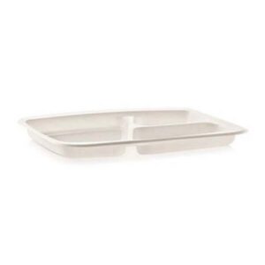 Talerz prostokątny trójdzielny 30,3x22xh.2,5cm PS op. 50 sztuk