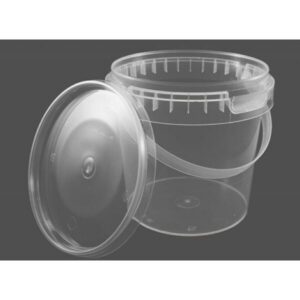 Wiaderko 0,6L transparentne + pokrywka op.100 kpl. W-6