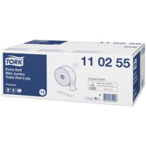 Papier toal. mini jumbo rola Tork Premium, ekstra miękki T2 9,7x20cm-120m - 600 listków - Makulatura