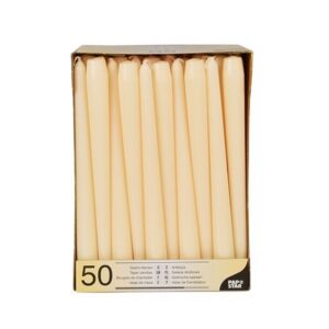 Świece stożkowe 25 cm szampański średnica 2,2 cm op. 50 sztuk