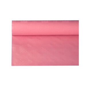 Obrus papierowy 1,2m x 8m różowy, wytłoczenie damaszkowe
