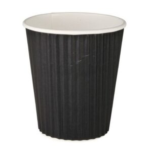 Kubek kawa papierowy 250ml dwuwarstwowy czarny, cena za opakowanie 25szt