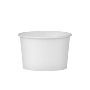 Miseczka papierowa na lody biała 245ml, cena za 25 sztuk