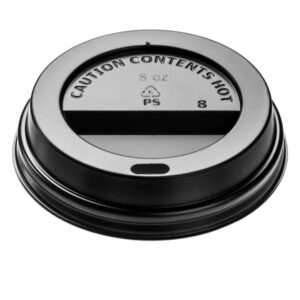 Dekiel do kubka 250 ml czarny, śr. 80mm, op. 100 sztuk